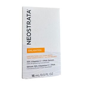 Neostrata Enlighten 15ML Vitamin C PHA Daily Brightening Serum 0.5 fl oz Uneven